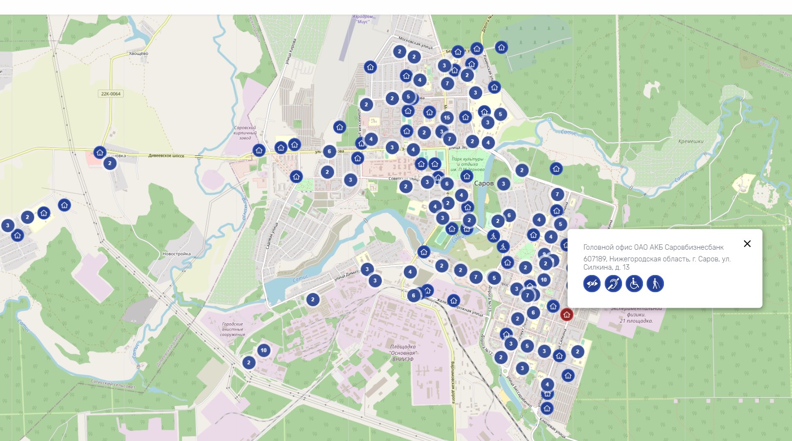 Карта балыково саров